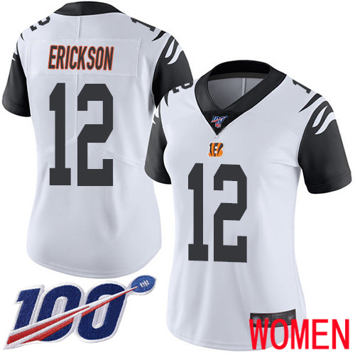 Cincinnati Bengals Limited White Women Alex Erickson Jersey NFL Footballl #12 100th Season Rush Vapor Untouchable